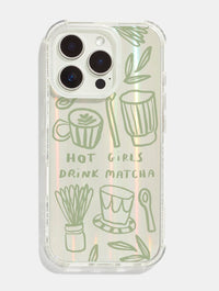 Lauren Emmett x Skinnydip Hot Girls Drink Matcha Shock iPhone Case Phone Cases Skinnydip London