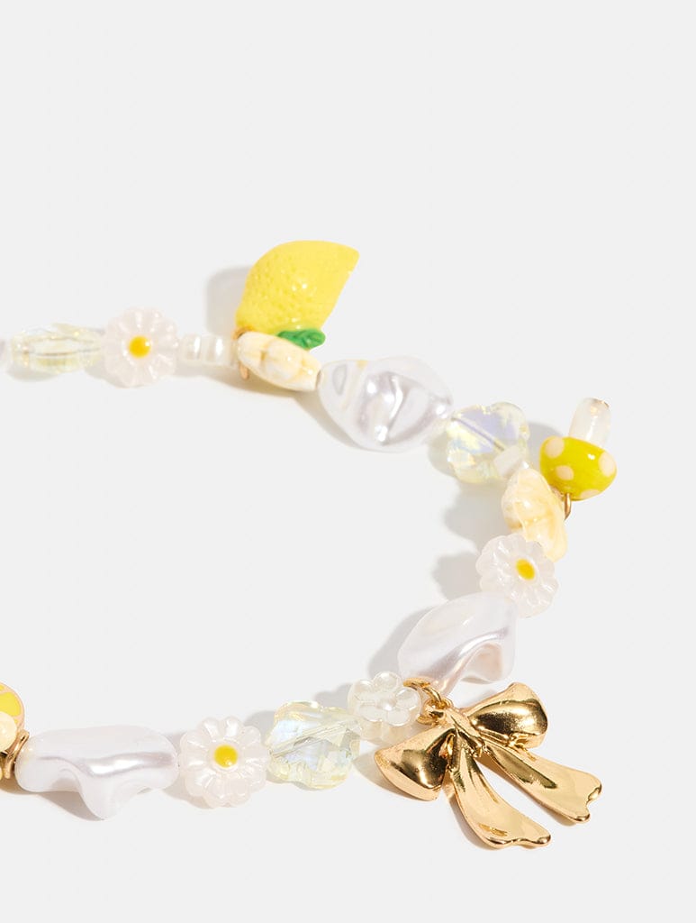Lemon Sunshine Beaded Charm Phone Grips Skinnydip London