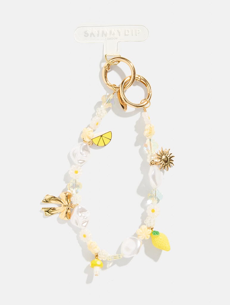 Lemon Sunshine Beaded Charm Phone Grips Skinnydip London