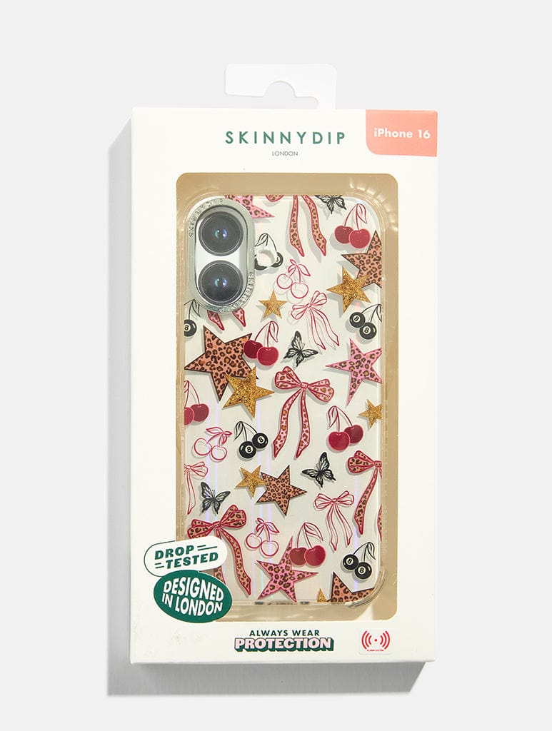Leopard Cherry Scrapbook Shock iPhone Case Phone Cases Skinnydip London