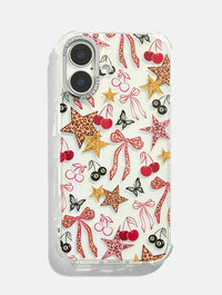 Leopard Cherry Scrapbook Shock iPhone Case Phone Cases Skinnydip London