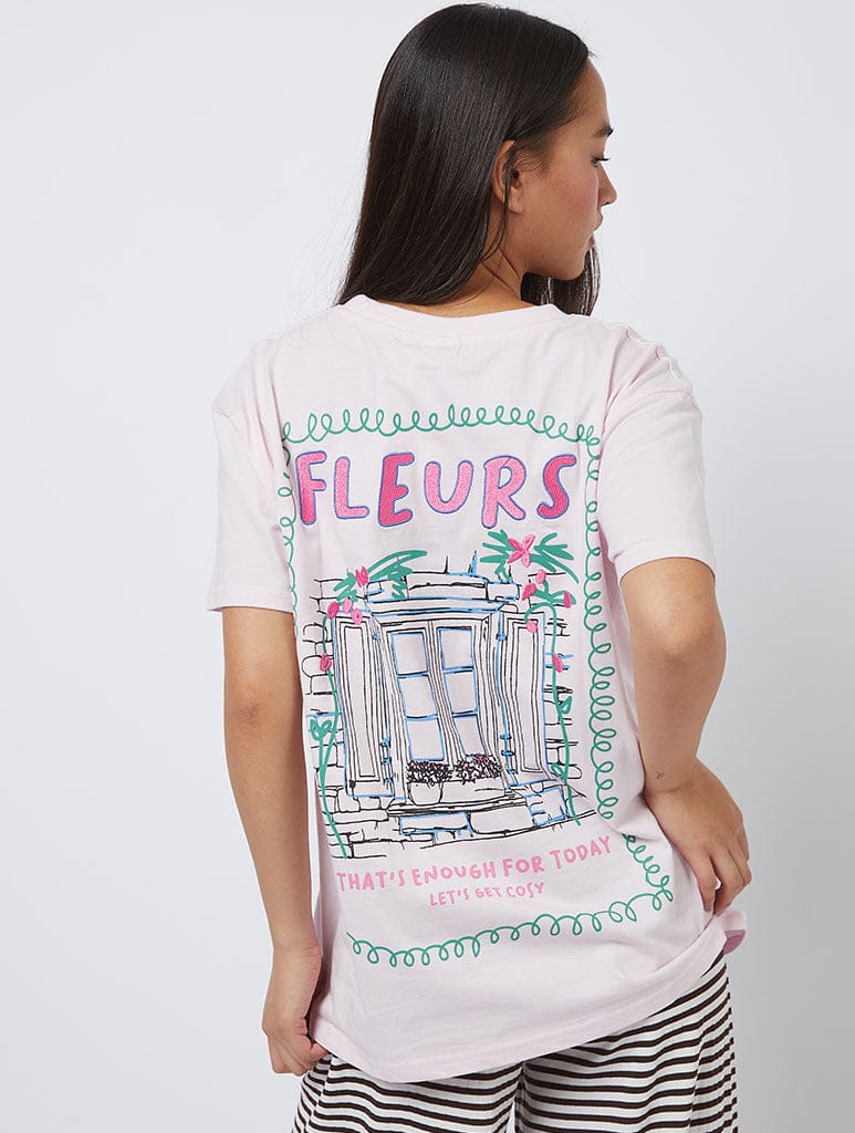 Lets Get Cozy Pink T-Shirt Tops & T-Shirts Skinnydip London