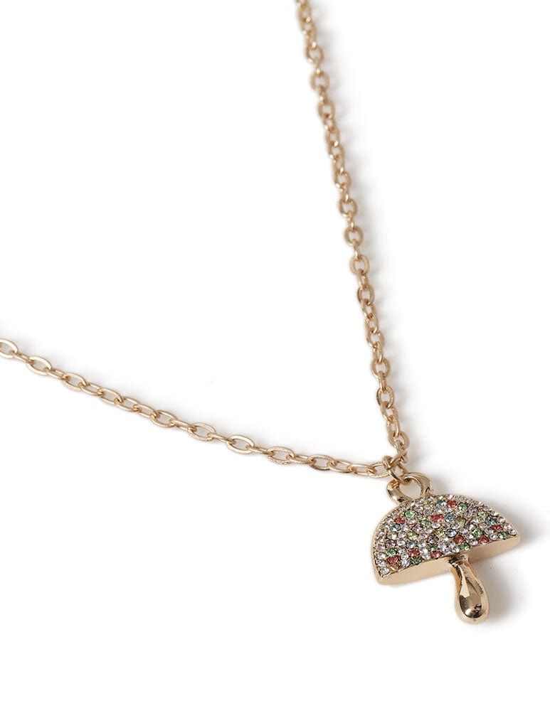 Liars & Lovers Coloured Crystal Mushroom Ditsy Necklace Jewellery Liars & Lovers
