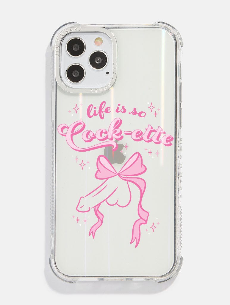 Life Is So Cock-ette Holo Shock iPhone Case Phone Cases Skinnydip London