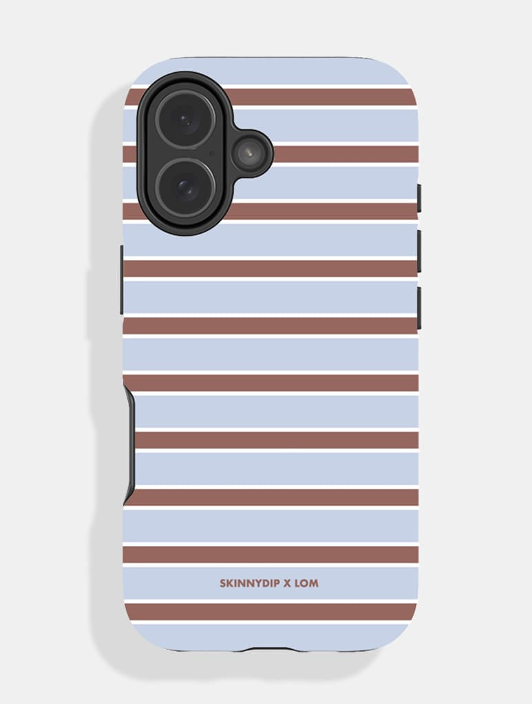 Life Of Mummies x Skinnydip Baby Blue Stripe Ultra Protective iPhone Case Phone Cases Skinnydip London