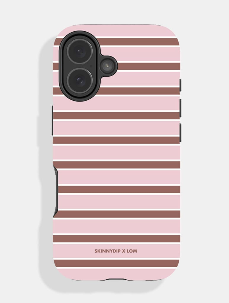 Life Of Mummies x Skinnydip Powder Pink Stripe Ultra Protective iPhone Case Phone Cases Skinnydip London