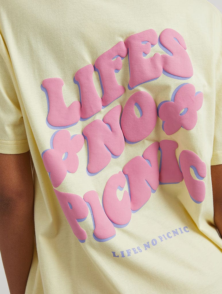 Life's No Picnic T-Shirt In Buttermilk Tops & T-Shirts Skinnydip London