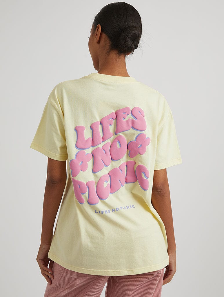 Life's No Picnic T-Shirt In Buttermilk Tops & T-Shirts Skinnydip London