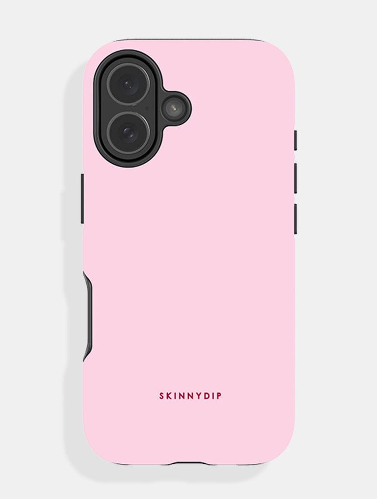 Light Pink with Red Solid Colour Ultra Protective iPhone Case Phone Cases Skinnydip London