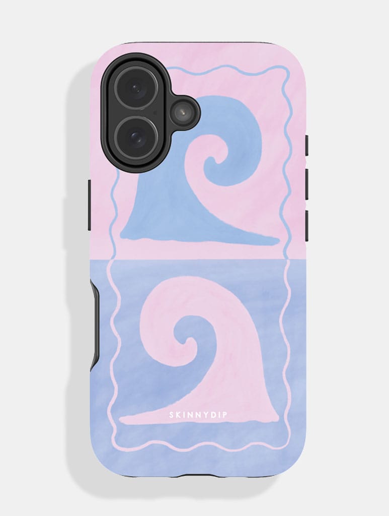 Lilac and Blue Two-Tone Wave Ultra Protective iPhone Case Phone Cases Skinnydip London
