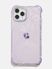 Lilac Bows Shock iPhone Case Phone Cases Skinnydip London