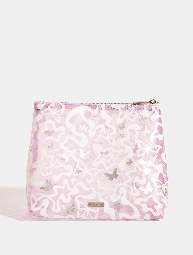 Lilac Butterfly Swirl Wash Bag Makeup Bags & Washbags Skinnydip London