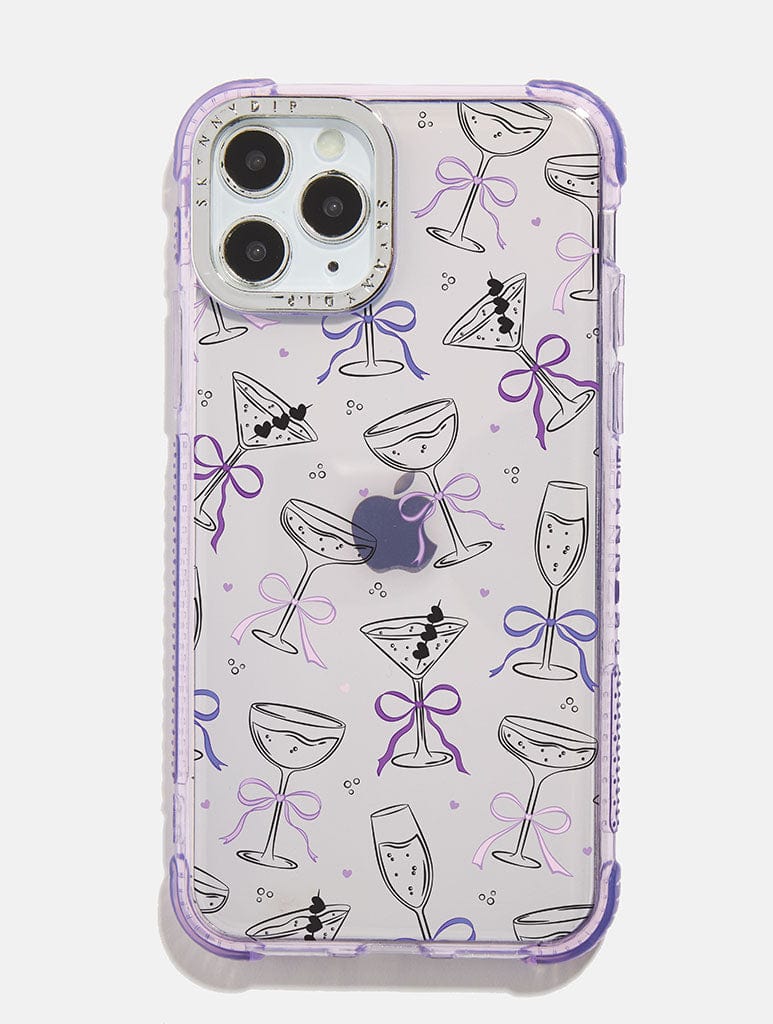 Lilac Cocktail Bows Shock iPhone Case Phone Cases Skinnydip London