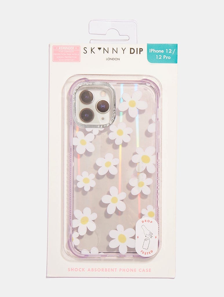 Lilac Daisy Holo Shock iPhone Case Phone Cases Skinnydip London