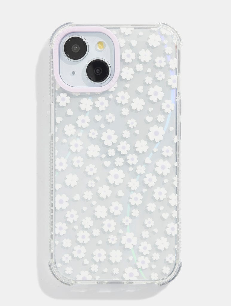 Lilac Holo Daisy Shock iPhone Case Phone Cases Skinnydip London