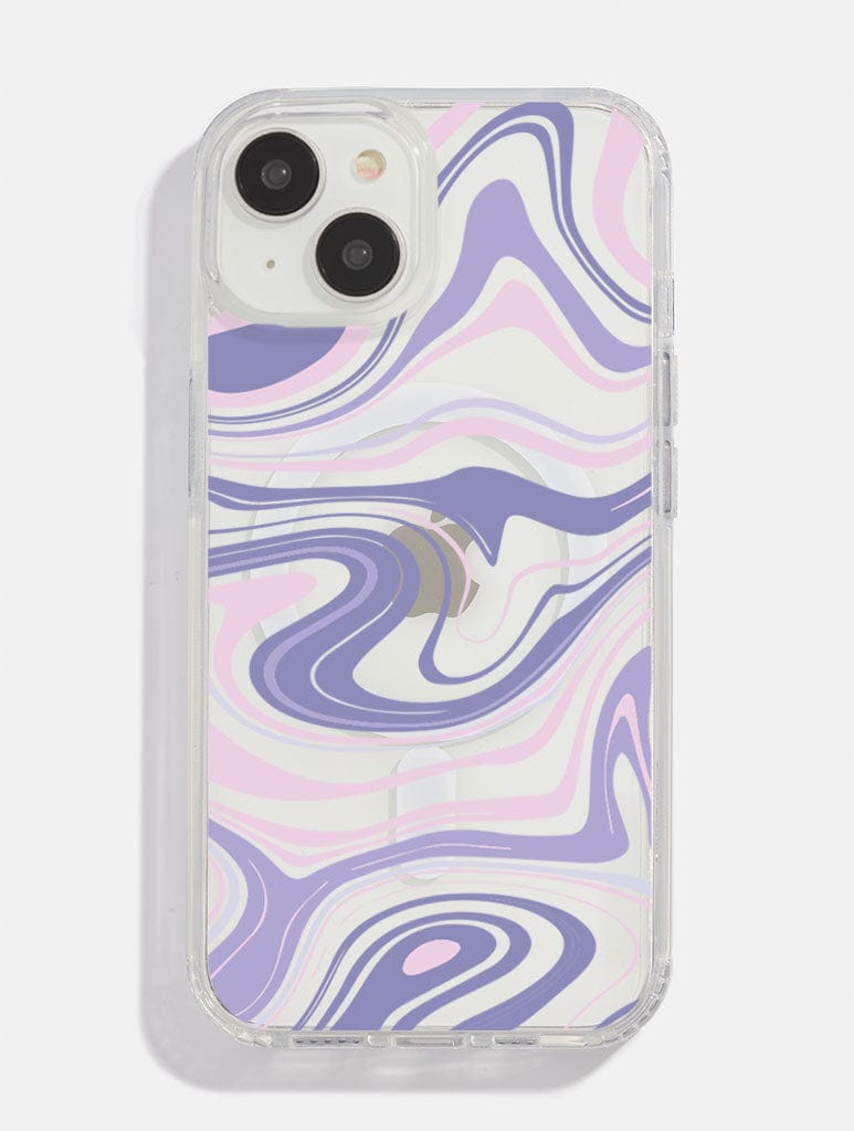 Lilac Retro Swirl MagSafe iPhone Case Phone Cases Skinnydip London