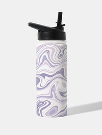 Lilac Swirl 18oz Stainless Steel Water bottle Water Bottles Skinnydip London