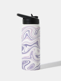 Lilac Swirl 18oz Stainless Steel Water bottle Water Bottles Skinnydip London