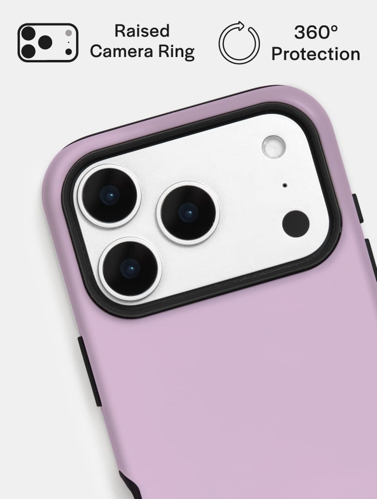 Lilac with Purple Solid Colour Ultra Protective iPhone Case Phone Cases Skinnydip London