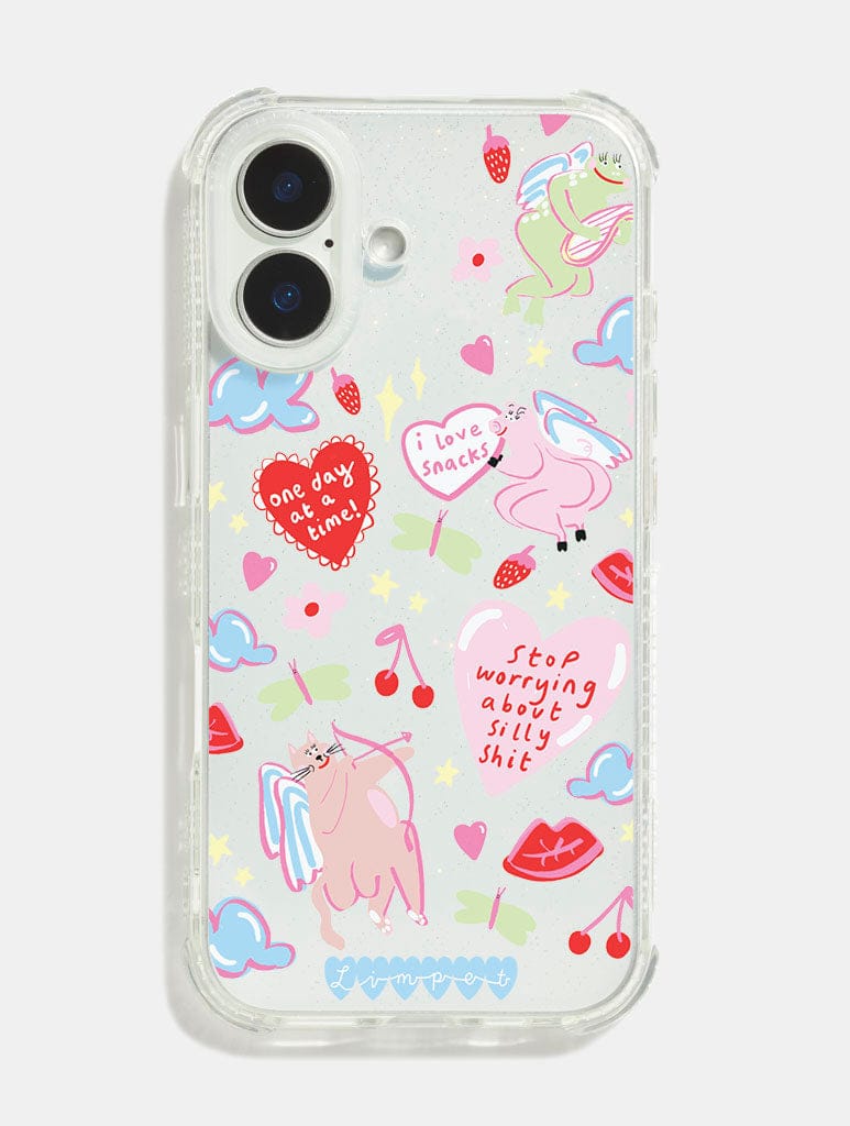 Limpet x Skinnydip Stop Worrying About Silly Shit Shock iPhone Case | Aesthetic Slogan Phone Cases Limpet x Skinnydip Stop Worrying About Silly Shit Shock iPhone Case | Aesthetic Slogan Phone Cases