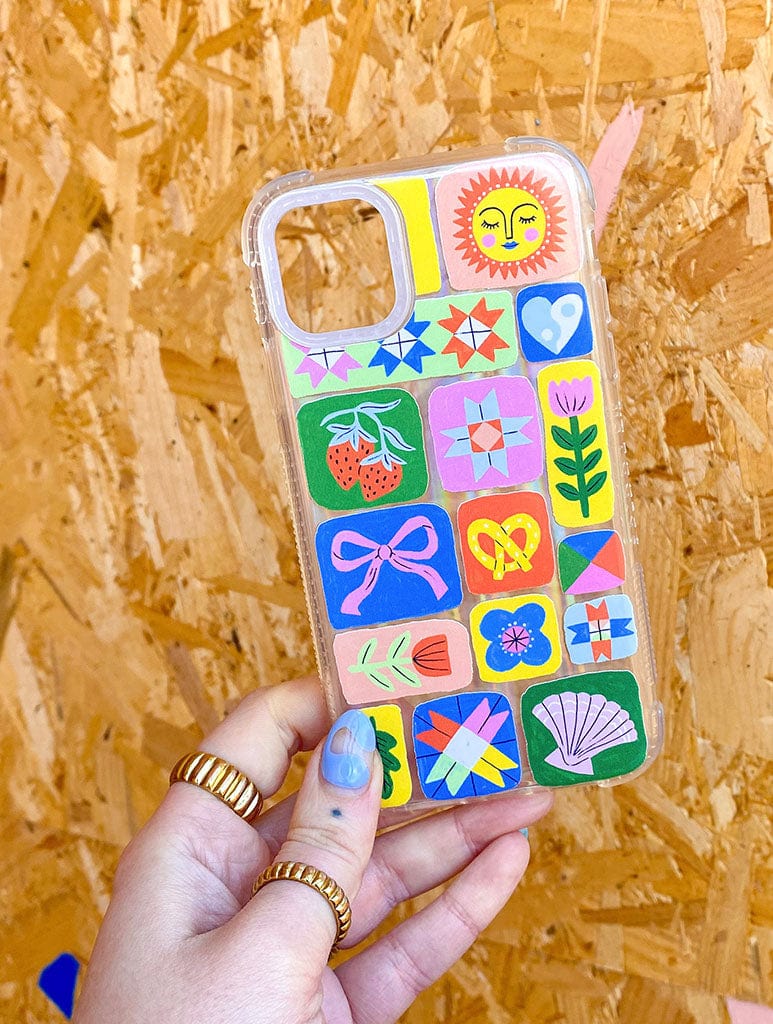 Lisa Barlow x Skinnydip Doodle Patchwork Shock iPhone Case Phone Cases Skinnydip London