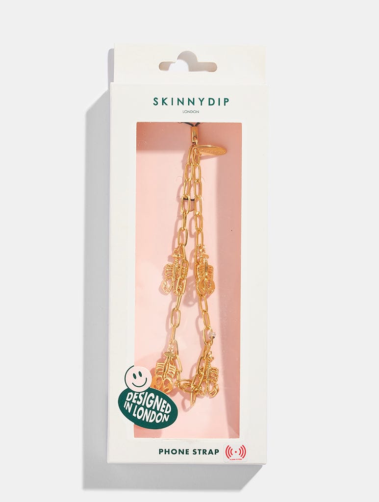 Lobster Charm Beaded Strap Phone Grips Skinnydip London