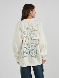 Locket Sweatshirt In White Hoodies & Sweatshirts Skinnydip London