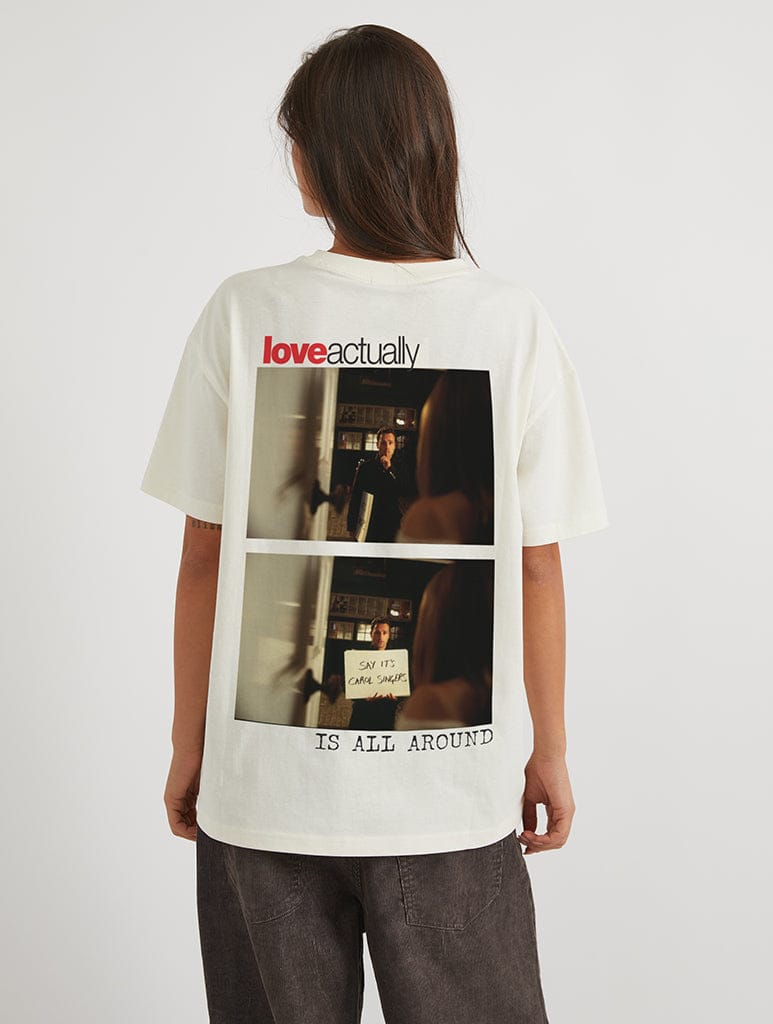 Love Actually x Skinnydip Movie T-Shirt In White Tops & T-Shirts Skinnydip London