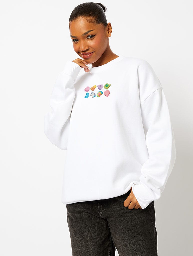 Lucky Charms‚Ñ¢ Sweatshirt in Ecru Hoodies & Sweatshirts Skinnydip London