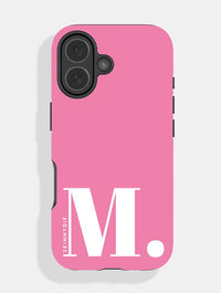 'M' Initial Pink Ultra Protective iPhone Case Phone Cases Skinnydip London