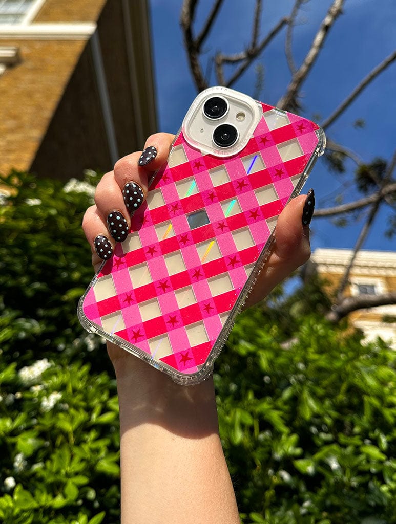 Maia Faddoul x Skinnydip Pink Check Shock iPhone Case Phone Cases Skinnydip London