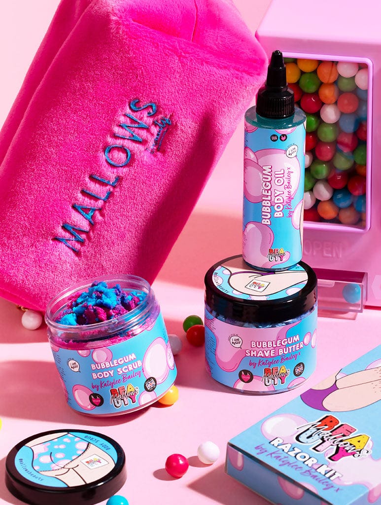 Mallows Katylee Bailey Bright Pink Fur Makeup Bag Body Care Mallows Beauty