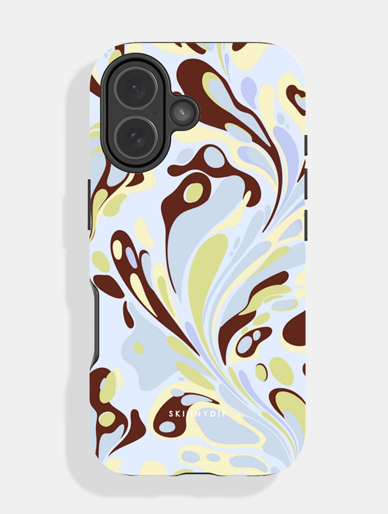 Marble Swirl Blue Green And Brown Ultra Protective iPhone Case Phone Cases Skinnydip London