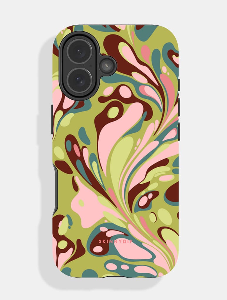 Marble Swirl Green Ultra Protective iPhone Case Phone Cases Skinnydip London