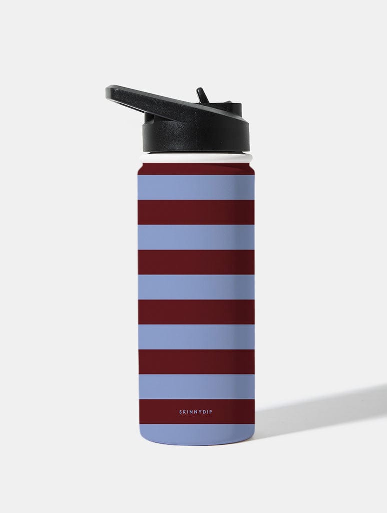 Maroon and Blue 18oz Stainless Steel Water bottle Water Bottles Skinnydip London