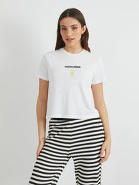 Matcha Please Baby T-Shirt in White Tops & T-Shirts Skinnydip London