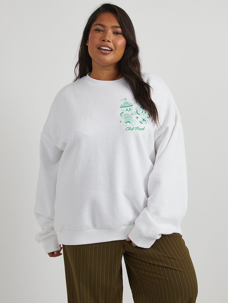 Matcha Sweatshirt In Ecru Hoodies & Sweatshirts Skinnydip London