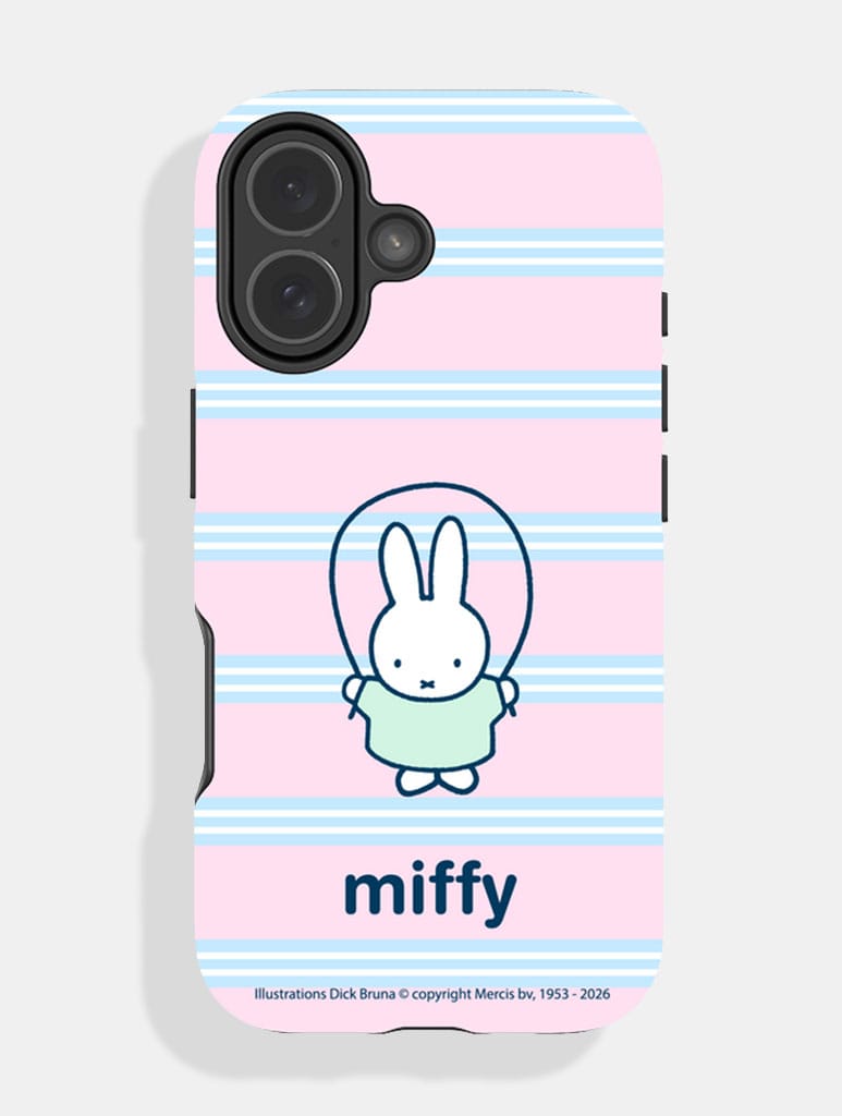 Miffy Skipping Stripe Ultra Protective iPhone Case Phone Cases Skinnydip London