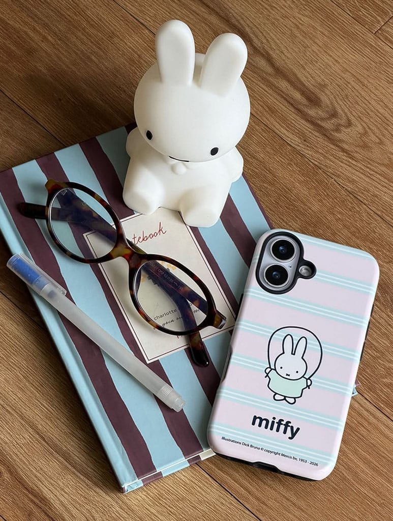 Miffy Skipping Stripe Ultra Protective iPhone Case Phone Cases Skinnydip London