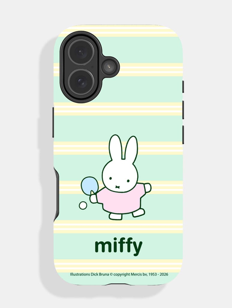 Miffy Tennis Stripe Ultra Protective iPhone Case Phone Cases Skinnydip London