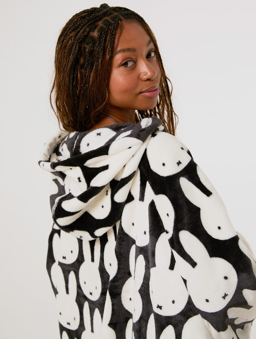 Miffy x Skinnydip Black Blanket Hoodie Lingerie & Nightwear Skinnydip London