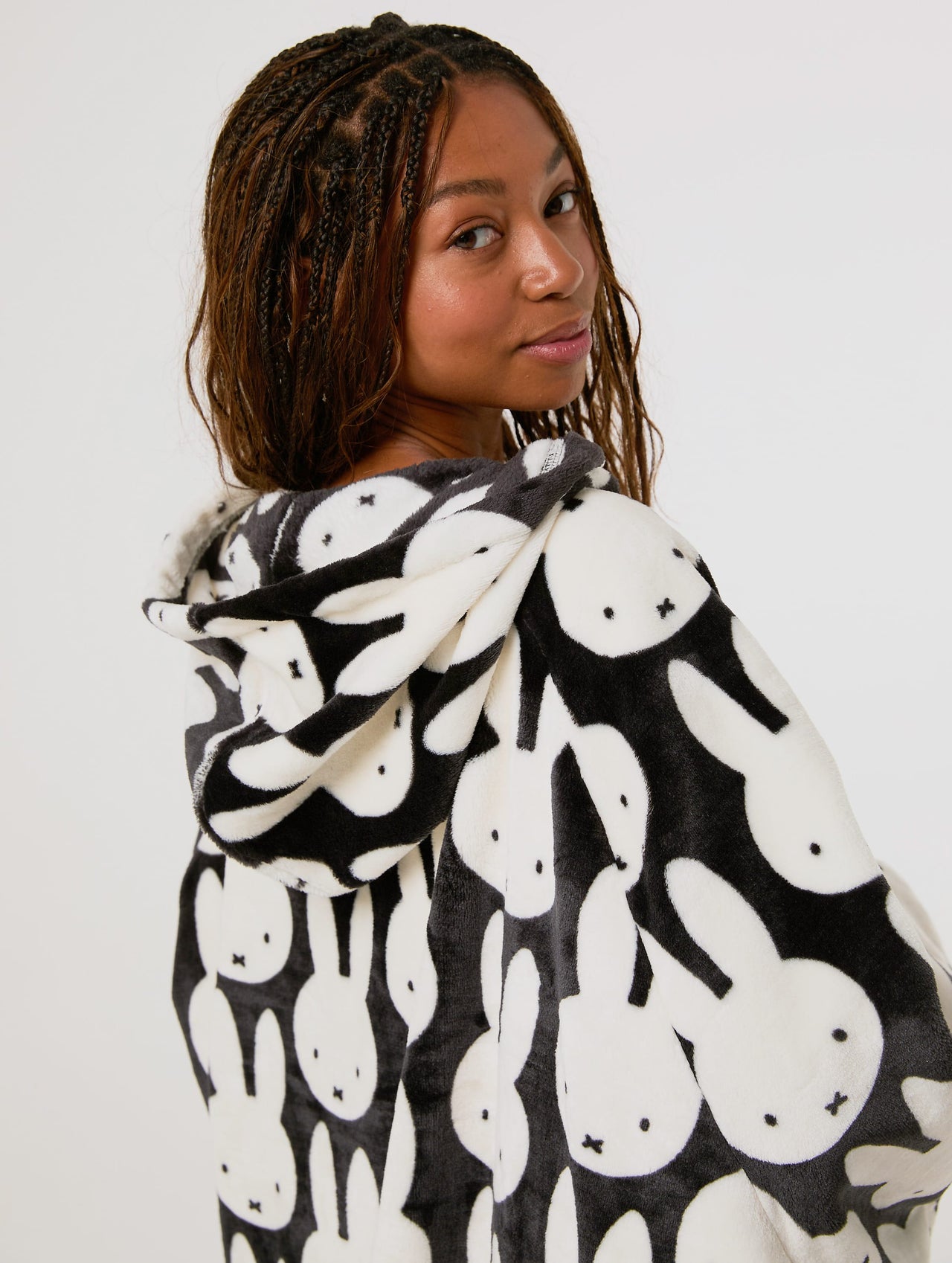 Miffy x Skinnydip Black Blanket Hoodie Lingerie & Nightwear Skinnydip London