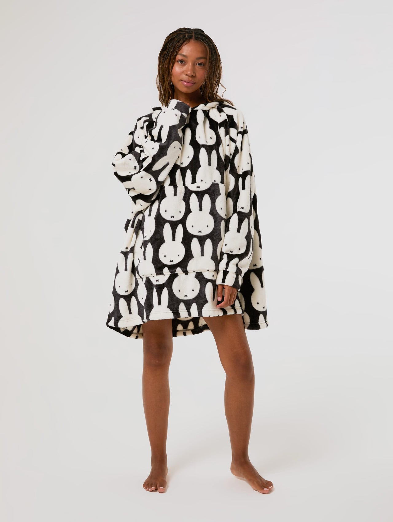 Miffy x Skinnydip Black Blanket Hoodie Lingerie & Nightwear Skinnydip London