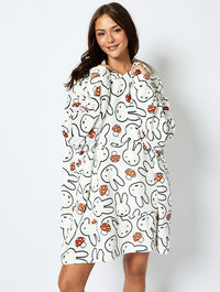 Miffy x Skinnydip Blanket Hoodie in White Lingerie & Nightwear Skinnydip London
