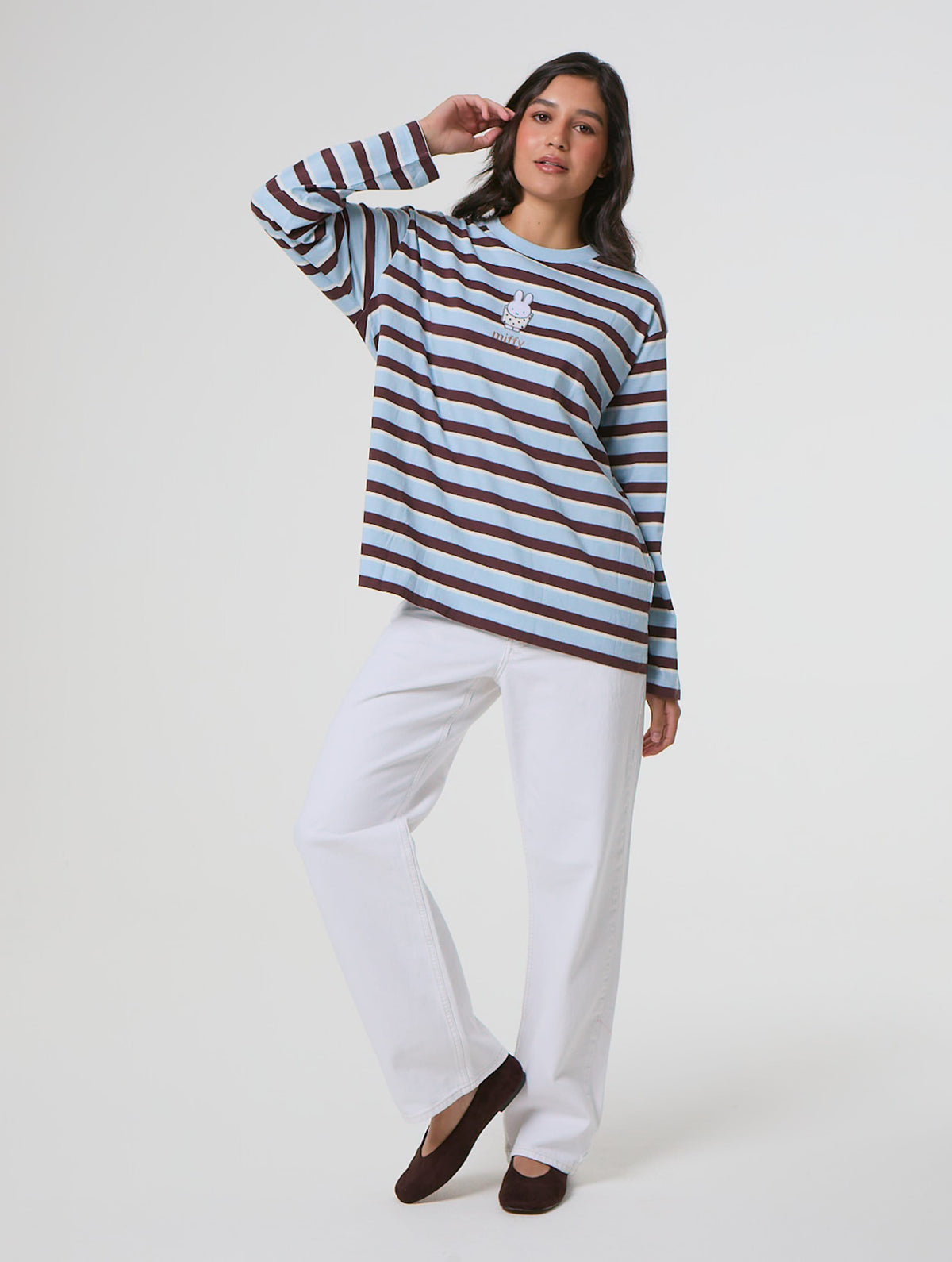 Miffy x Skinnydip Blue Stripe Long Sleeve Top Tops & T-Shirts Skinnydip London