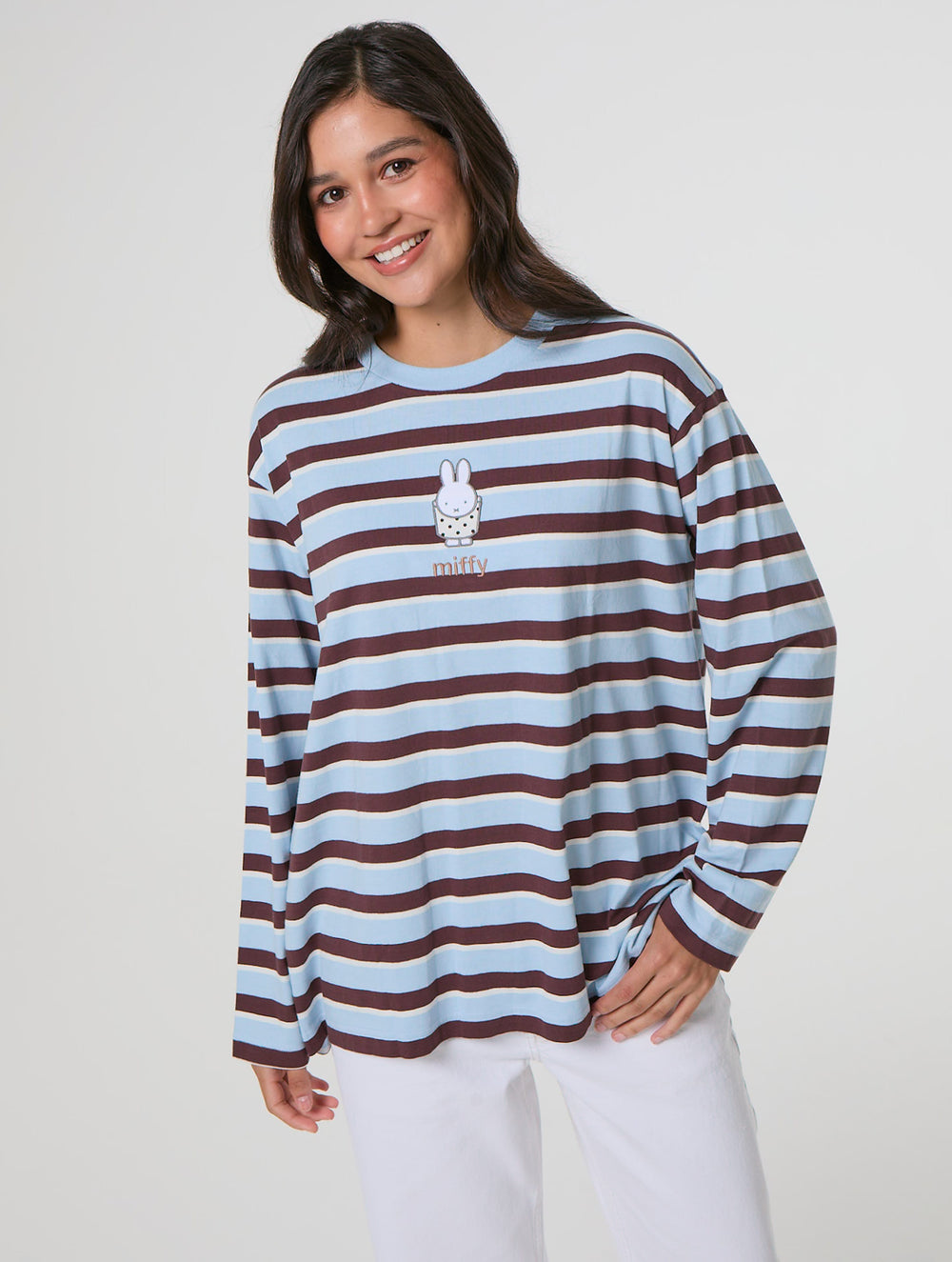 Miffy x Skinnydip Blue Stripe Long Sleeve Top Tops & T-Shirts Skinnydip London