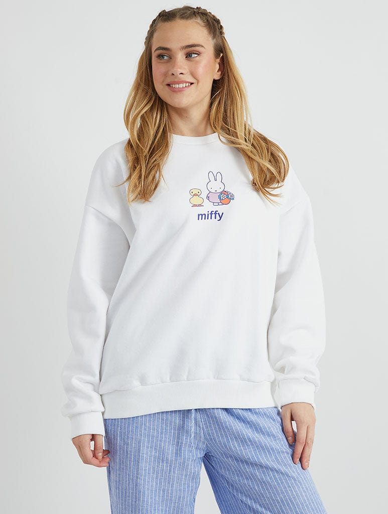 Miffy x Skinnydip Easter Sweatshirt in Ecru Hoodies & Sweatshirts Skinnydip London