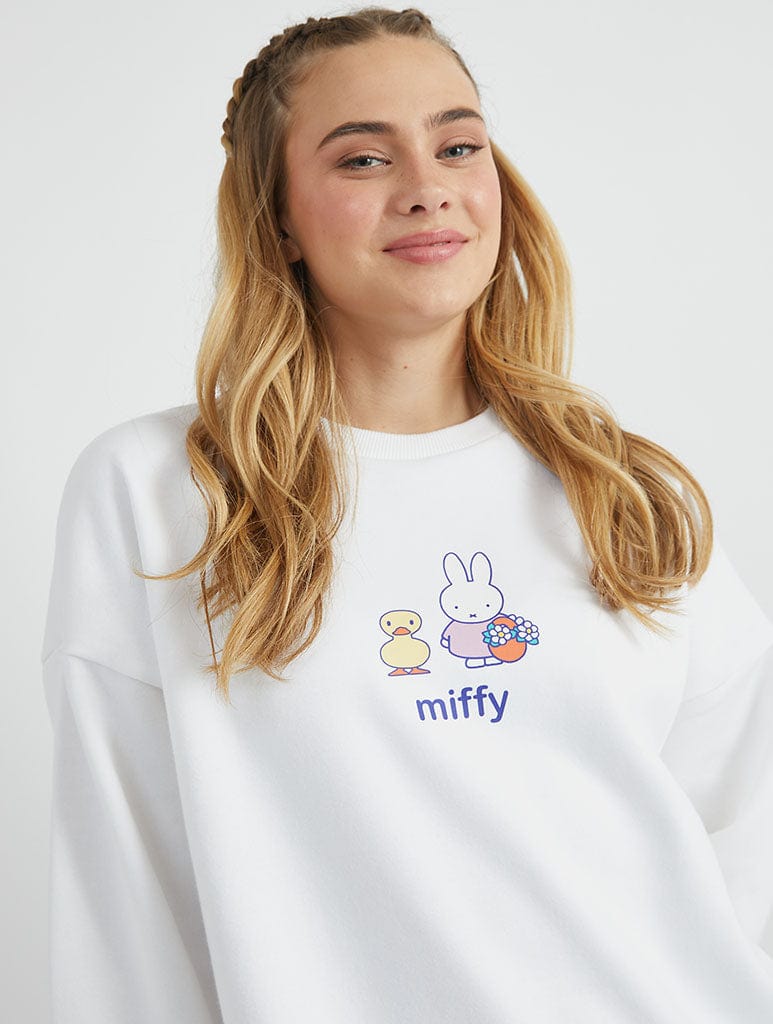 Miffy x Skinnydip Easter Sweatshirt in Ecru Hoodies & Sweatshirts Skinnydip London