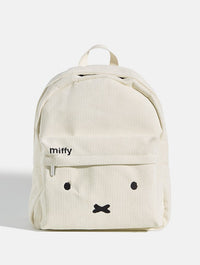 Miffy x Skinnydip Face Ecru Cord Backpack Backpacks Skinnydip London
