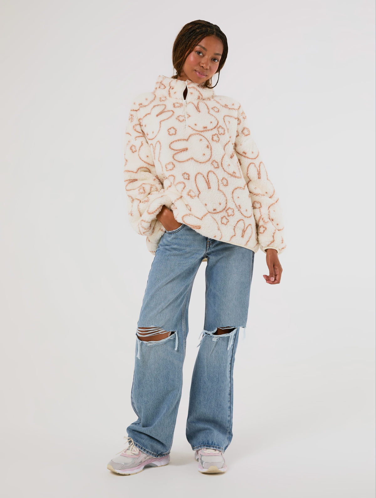 Miffy x Skinnydip Flower Fleece Jacket Clothing : Jacket : Outerwear Skinnydip London